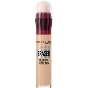 Maybelline New York - Instant Anti Age Eraser 01 Light - Verhult donkere Kringen in 1 swipe - Met Ingebouwde Applicatiespons - Beige - 6,8 ml - zeer dekkende concealer
