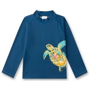 Sanetta UV-shirt lange mouwen blauw | Praktisch en beschermend zwemshirt van gerecyclede polyester-mix voor jongens. Badmode voor kinderen, blauw, 116