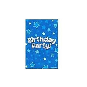 OAKTREE UK 635159 Verjaardag Blauwe Holografische Uitnodigingen/enveloppen 8pcs