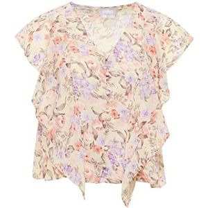 paino Dames blouseshirt 10123338-PA01, wolwit meerkleurig, S, wolwit, meerkleurig, S