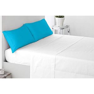 Miracle Home Kussensloop, zacht en comfortabel, tweedelig, 50% polyester, turquoise, voor 150 cm bed