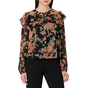 edc by ESPRIT dames blouse, 003/Black 3, L