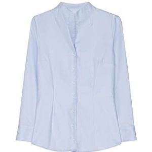 Seidensticker Damesblouse - City blouse - gemakkelijk te strijken - Kelchkraagblouse - slim fit - lange mouwen - 100% katoen, lichtblauw, 44