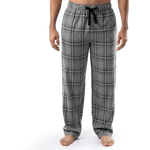 Izod Heren Heather Flannel Sleep Pant Pyjama Onderdeel, antraciet/zwart geruit, S