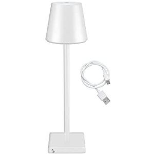 BEPER P201UTP102 Draadloze Oplaadbare LED Tafellamp LED - Bureaulamp Touch Moderne voor Slaapkamer, Studeerkamer, Nachtlampjes (Wit)