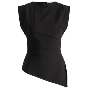 JACK & JONES Jxcat Sl Assymetric Top WVN, zwart, XS