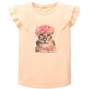 TOM TAILOR T-shirt voor meisjes, 31080 - Sunny Apricot, 116 cm