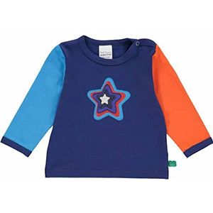 Fred's World by Green Cotton Star Applique L/s T Baby, blauw (deep blue), 80 cm