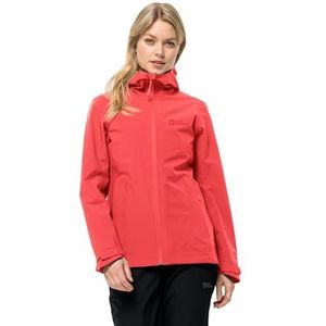 Jack Wolfskin Robury 2L Jkt W jas, rood vibrerend, L Dames, Krachtig rood., L