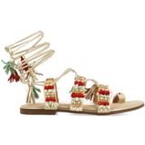 Sandalen - Dierenprint - Leer - Flexibele TPR-zool