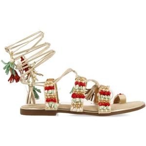 Sandalen - Dierenprint - Leer - Flexibele TPR-zool