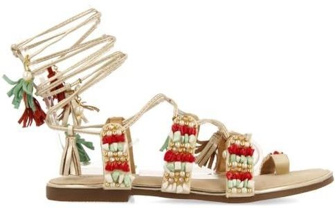 Sandalen - Dierenprint - Leer - Flexibele TPR-zool