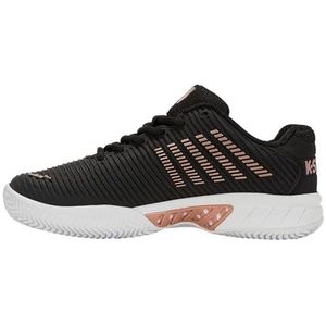 K-Swiss Hypercourt Express 2 sportschoen voor dames, zwart/wit/roségoud, 41,5 EU, zwart, wit, roségoud, 41.5 EU