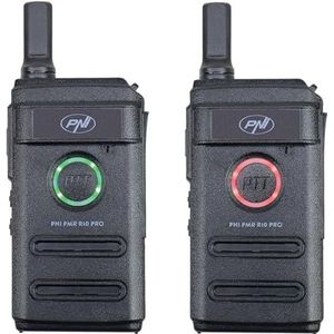 Kit met 2 draagbare radiozenders PNI PMR R10 PRO, 446 MHz, 0,5 W, 16 programmeerbare kanalen, 16 PMR en 50 CTCSS- en 104 DCS-tonen, monitor, scan