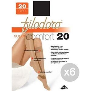 Filodoro set 6 kousen Super Comfort 20 1/2 zwart S/M damessokken Moda, meerkleurig, eenheidsmaat