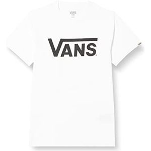 Vans Heren Classic Drop V T-shirt, Wit-zwart, XS