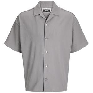 JACK & JONES - Overhemd - Grijs - Comfort Fit - Kwartmouw