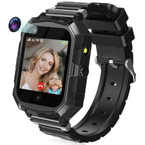 Mingfuxin 4G Kids Smartwatch voor Jongens Meisjes, Waterdichte Smart Horloge Telefoon met GPS Tracker WiFi Video Telefoongesprek SOS Camera Stappenteller Polshorloge voor Kinderen 3-14 Verjaardag