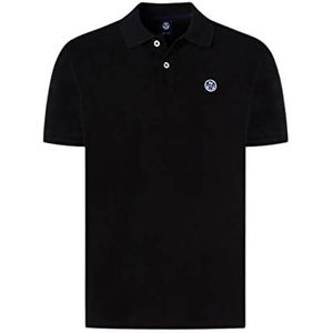 North Sails SS Polo W/logo voor heren, Zwart, S