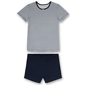 Sanetta Meisjes 245485 pyjama kort, Nordic Blue, 128, Nordic Blue., 128 cm