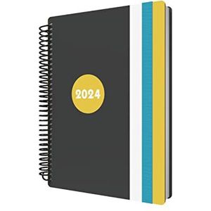 Collins Delta 2024 Agenda A5 Dagboek (met afspraken), lifestyleplanner en organizer voor kantoor, werk, persoonlijk en thuis, agenda van januari tot december 2024, dagelijks geel, FP51.45-24