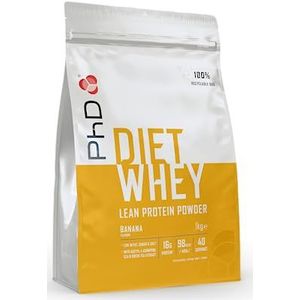 PhD Nutrition Diet Whey Protein Poeder Mager Whey Protein Protein Poeder Laag Suiker Banaan - 1kg (40 porties)