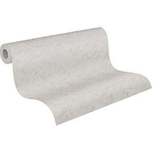 Uni Behang Attractive Vliesbehang 10.05 m x 0.53 m Grijs Gemaakt in duitsland A.S. Création 378351 37835-1