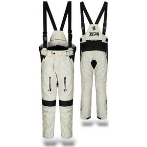 TLA EXPLORA Light Motorbroek met CE-geteste protectoren klasse A, afneembare waterdichte voering, maten tot 7XL, heren en dames, motorbroek, Enduro Tourisme, Adventure overgangsperiode, zomer, Grijs
