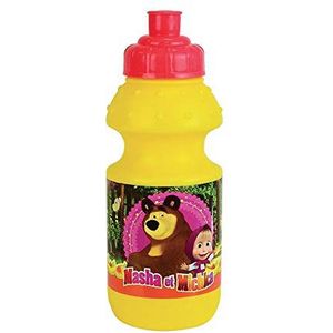 Fun House 005845 Misha en Michka drinkfles voor kinderen, unisex, geel, MM