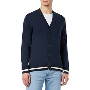 Hackett London Heren katoenen zijden vest trui, marineblauw, 3XL