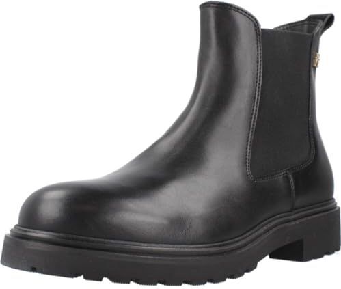Tommy Hilfiger - TH LEATHER CLEATED CHELSEA - Chelsea-boots - Zwart