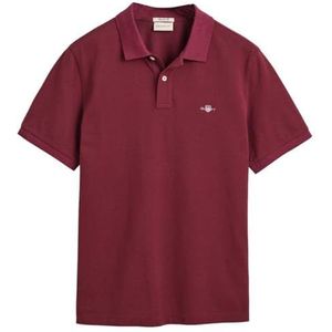 GANT REG Shield SS Pique Polo, bordeauxrood (wine red), 3XL