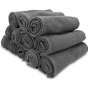 Arkwright Bleach Safe Salonhanddoek - (Pack van 12) 100% ringgesponnen katoen, superzacht, lichtgewicht, sneldrogend, absorberende handdoeken, perfect voor spa, gezichtsbehandelingen, sportschool,