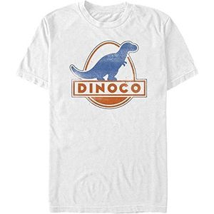 Pixar Unisex Cars 1-2-Dinoco Vintage Organic Short Sleeve T-Shirt, White, L, wit, L