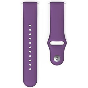 Hama Fitbit horlogeband 22 mm (verstelbare reservearmband voor smartwatch Fitbit Versa 2, Versa, Versa Lite, Fitbit armband om te wisselen, siliconen wisselarmband, roestvrijstalen knop) paars