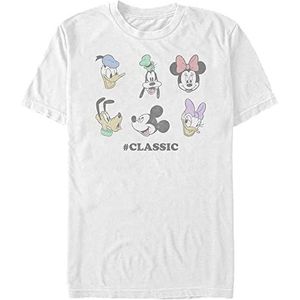 Disney Classics Mickey Classic - Classic Heads Unisex Crew neck T-Shirt White XL