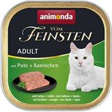 Animonda Fijnste Kattenvoer, Nat Voer Voor Volwassen Katten, Verschillende Smaakingen, Met Kalkoen + Konijnen, 32 X 100 G