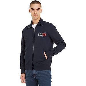 Tommy Hilfiger Zwaargewicht Zip Throughs voor heren, Blauw (Woestijnhemel), L
