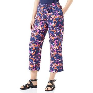 GERRY WEBER Edition Easy Fit damesbroek, blauw/paars/roze print, 42R, Blauw/paars/roze opdruk, 42