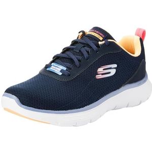 Skechers, flex appeal 5.0 dames, marineblauw, mesh, meerdere randen, 36.5 EU