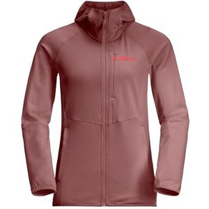 Jack Wolfskin Kolbenberg FZ W jas met capuchon voor dames, Mineraal Rood, XXL