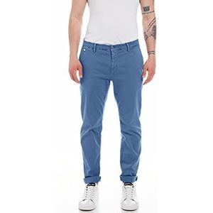 Replay M9722A Benni Hyperchino Color Xlite heren Jeans, Slate Blue 958, 31W / 32L