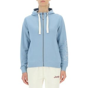 JEEP O102920-Q100 J Dames Sweatshirt met Capuchon Volledige Zip Zijzakken Outline Print op Mouwen J23W Dames Mountain Spring L