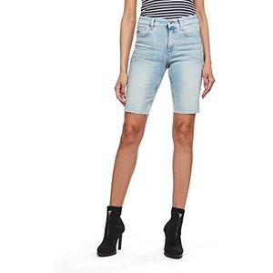 G-STAR RAW Noxer High Slim Raw Edge Shorts voor dames, blauw (Sun Faded Topaz Blue D17222-c296-b494), 25