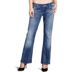 Cross Jeans dames jeans normale tailleband, H 480-376 / Laura, blauw, 30W x 34L