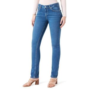 LTB Jeans Aspen Y Jeansbroek voor dames, met ritssluiting en eenvoudige 5 zakken, platte voorkant en gemiddelde taille, van katoenmix, donkerblauw, maat 28/30, Alyria X Wash 55111, 28W x 30L