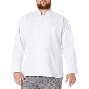 Uncommon Threads Unisex Classic Chef Coat Cook Jacket met 10 knopen, Kleur: wit, L