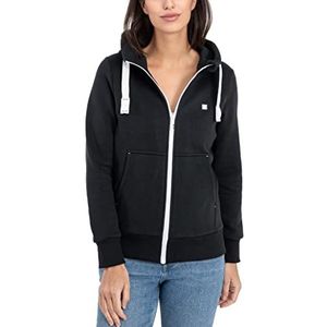 Deproc - Active Finjacmyk - Damesjas - Zwart - Met Capuchon en Ritssluiting