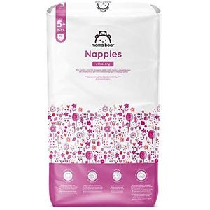 Amazon-merk - Mama Bear Ultra Dry luiers, maat 5+ (11-17 kg), 72 counts, wit