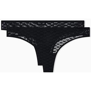 Emporio Armani All Over Eagle Mesh Tanga 2 Eenheden